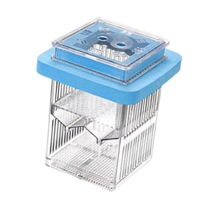 Fish Tank Rearing Box Fish Tank Divider Adjustable Clear Frame Acclimation Case for Fish to Incubate Egg Growing Baby Fish, Blue