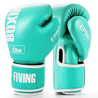 Boxing Gloves for Men Women Adults - color: Green, size: 14oz