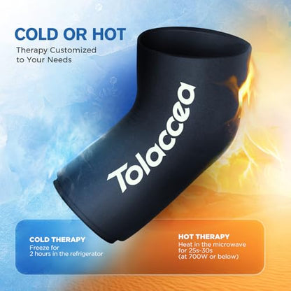 Elbow and Knee Ice Pack - Cold Ice Sleeve with Reusable Gel & Cold Therapy Compression for Knee, Shin Splints, Calf Strain, Flexible Ice Pack forTennis Elbow, Tendinitis(Small (Pack of 1), Black) | Leak-Resistant Stitching, Soft Flexible Gel, Hot & Cold T