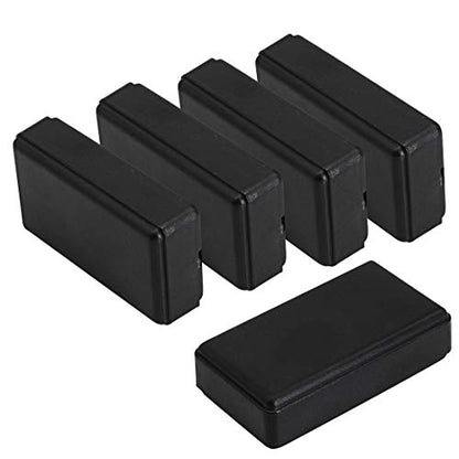 5Pcs ABS Plastic Electrical Project Case Power Junction Box, Project Box Black 2.0 x1.1x 0.6 inch (50 x 28 x 15 mm) - size: 2.0" x1.1"x 0.6"(5pc)