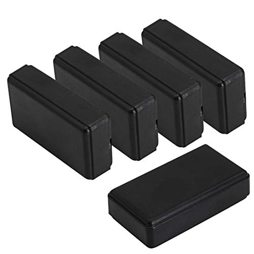 5Pcs ABS Plastic Electrical Project Case Power Junction Box, Project Box Black 2.0 x1.1x 0.6 inch (50 x 28 x 15 mm) - size: 2.0" x1.1"x 0.6"(5pc)