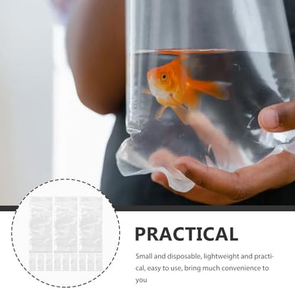 Luxshiny 50pcs Thickened Live Fish Transport Bags 16x40cm Leak-proof Plastic Aquarium Packing Bags for Outdoor Shipping and Temporary Storage
