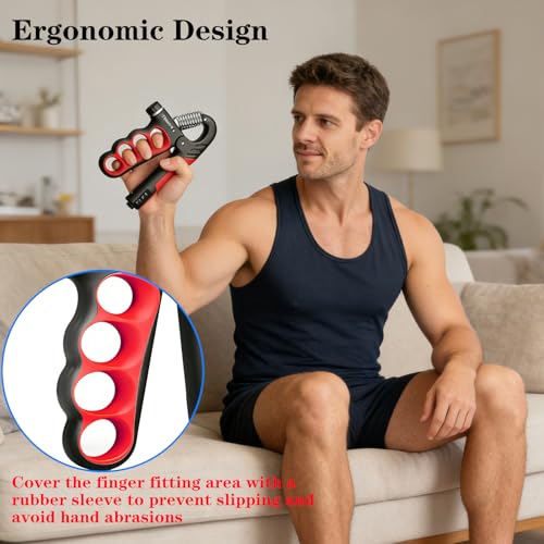 Hand Gripper Strengthener, 11-220LBs Adjustable Resistance Grip Strength Trainer with Counter, Forearm Exerciser for Injury Recovery and Muscle Building - color: Blue-2PCS