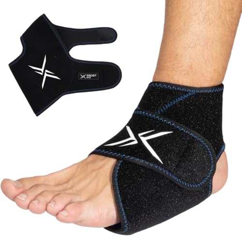 Ankle Hot/Cold Wrap - Gel Ice Pack for Pain Relief, Achilles Tendonitis, Top of Foot and Heel, Sprained Ankle