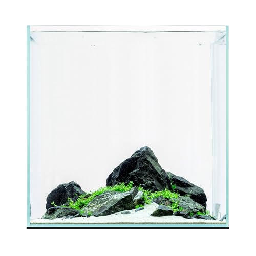 UNS Ultra Clear Rimless Tank - 33GAL | 125L - 19.68x19.68x19.68 | 50x50x50 CM, 8mm Glass Thickness, Leveling Mat Included - Low Iron, High Clarity Fish Tank w/ 45° Mitered Edge - [50C]