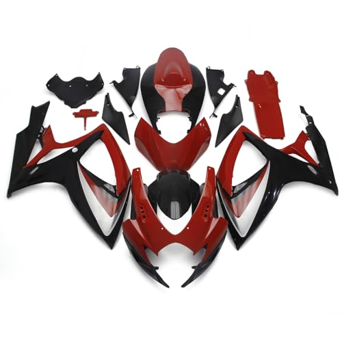 ABS Plastics Fairings Kit Fit for Suzuki 2006 2007 GSXR600 GSXR750 06 07 K6 Injection Mold Bodywork Red Black Body Kits - size: Style 21