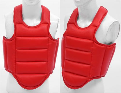 Reversible Karate Sparring Chest Guard, Taekwondo Boxing MMA Martial Arts Muay Thai Kickboxing Training Body Protector - color: Red/Blue, size: X-Large