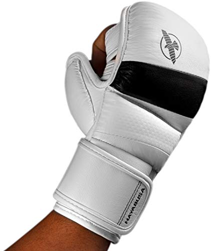 Hayabusa T3 MMA Sparring Gloves - color: White/Black, size: Small