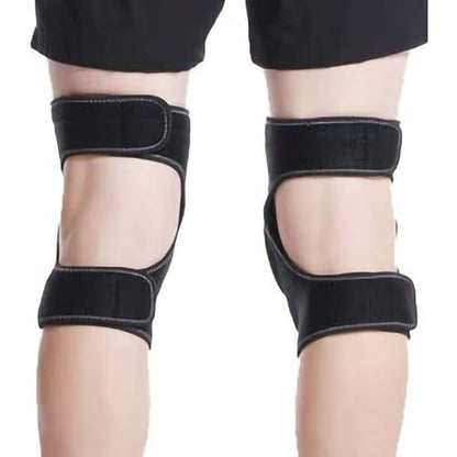 Knee Pads for Men & Women, Strap on Kneepads Adjustable, Blue Edge S 1 Pair - color: Black Background Blue Edge, size: Small