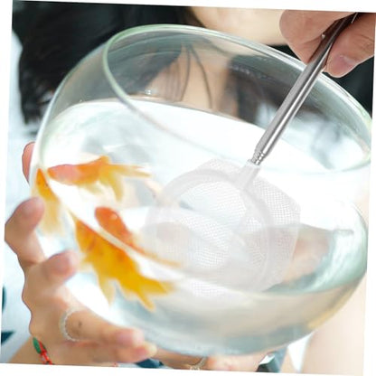 Kisangel Detachable Stainless Steel Fish Tank Net with Extendable Handle Fine Mesh for Gentle Catching and Versatile Utility for Aquariums and Fishing Activities