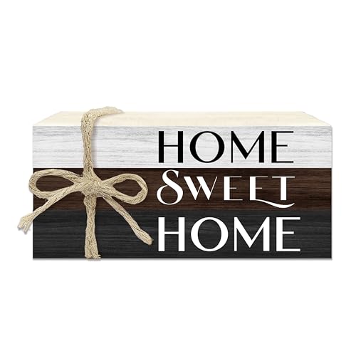 Decorative Books For Home Decor, Wood Book Stack For Table Decor, Home Decor Book For Living Room Mantel, Farmhouse Stacked Books Decorative（L45） - color: Brown white black