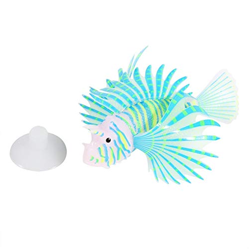 Yosoo Artificial Lionfish Luminous Fake Fish Aquarium Fish Ornament Simulation Animal Decoration (Blue)