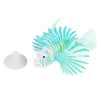 Yosoo Artificial Lionfish Luminous Fake Fish Aquarium Fish Ornament Simulation Animal Decoration (Blue)