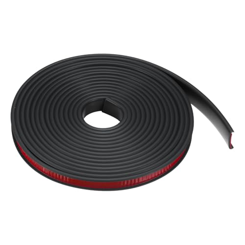 HARFINGTON U-Shape Edge Banding 19/32" x 20ft (15mm x 6M) Self Adhesive TPE Flexible Veneer Tape Soft Edge Strip Protector for Furniture Cabinet Table Protection Repair, Black - color: Black, size: 19/32" (15mm)