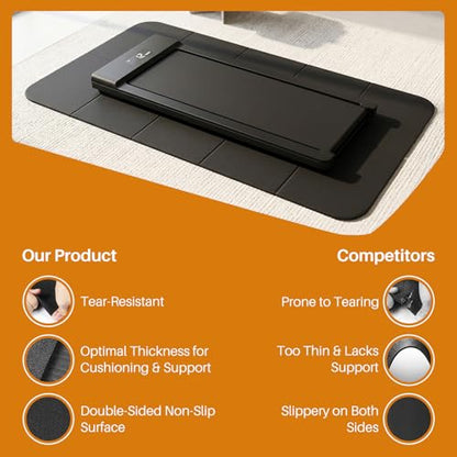 Walking Pad Mat for Carpet,6mm Thick,Bike Mat Compatible with Peloton Bike,Elliptical,Treadmill Mat,Under Exercise Bike Trainer Pad for Indoor Stationary Spin Bike Gym Equipment Hardwood Floor Carpet - size: 60"L x 24"W x 0.3"Th
