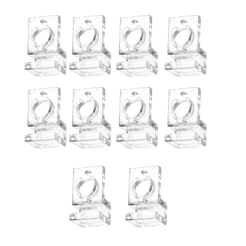 Sturdy Aquarium Cover Clip Holder Set of 10 Fish Tanks Lid Holder Stand Easy Install Acrylic Clamp Clips Aquarium Lid for Fishtanks - color: Suitable for 6mm