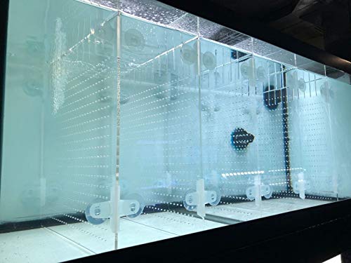 Acrylic Aquarium Divider Kit 5.5/10 / 20L / 20H / 29 / 40B / 55/75 / 125gal Fish Tank with Suction Cups - size: 75gal Aqueon