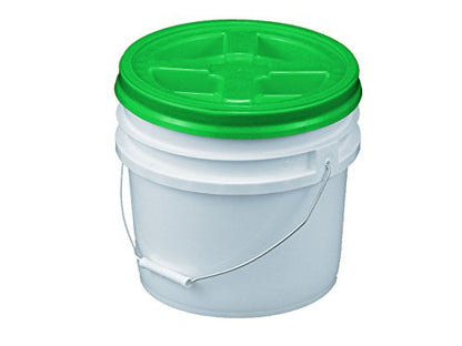 DAONEG 3.5 Gallon Bucket Kit with Green Gamma Seal Screw-on Threaded Lid