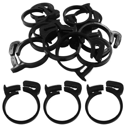 Murtenze 12 Pack Double Gripping Nylon Hose Clamps, Adjustable Plastic Snap Grip Hose Clamps for Connecting Fastening Pipes (37.5-39.5mm (1.5inch)) - size: 37.5-39.5mm (1.5inch)-12Pcs