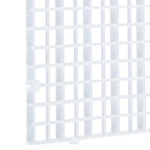Aquarium Plastic Grid Divider Tray Egg Crate,Grid Isolate Board Divider Fish Tank Bottom Black Filter Tray (2 Pcs L)