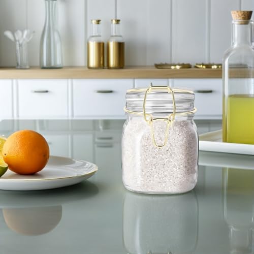 BESPORTBLE 8pcs Stainless Steel Mason Jar Lid Clips Airtight Glass Canister Wire Clamps for Wide Mouth Jars Kitchen Storage and Food Preservation