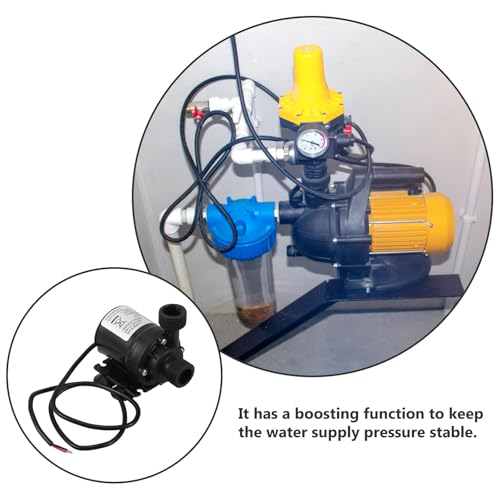 COLLBATH Water Booster Pump Submersible Micro Circulation Pump with Ceramic Shaft and Suction Cup Dc12v for Aquarium Fountain and Rainwater Transfer