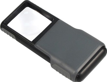 Carson 5x MiniBrite LED Lighted Slide-Out Aspheric Magnifier with Protective Sleeve - Set of 4 (PO-55MU),Gray - size: Pack of 4