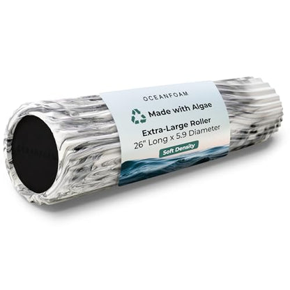 Oceanfoam Tsunami Roller - XLarge Soft Density Foam Roller (Black Marbled) - color: Black Marbled