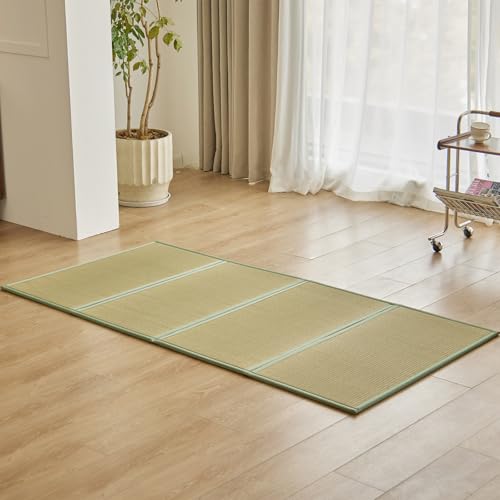 Natural Rush Grass Floor Tatami Mat,Twin, 79" x 39" x 0.5" - size: 3'3" x 6'7"