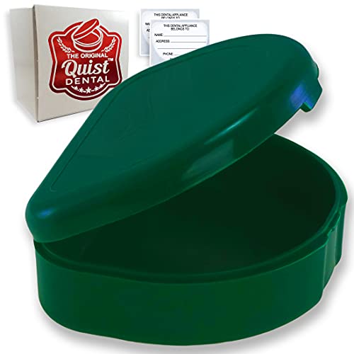 QUIST (TM) Solid Orthodontic Retainer Case (Green) - color: Green