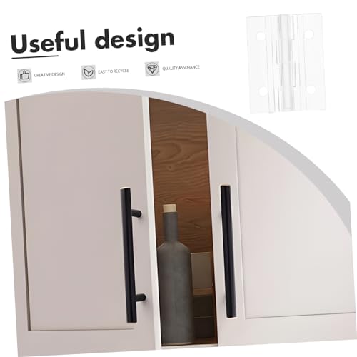 GLEAVI 2sets Folding Acrylic Hinges for Jewelry Boxes and Crafts Design Easy Installation Suitable for Furniture and Aquarium Covers