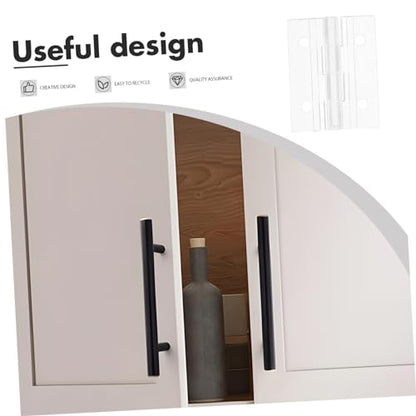 GLEAVI 2sets Folding Acrylic Hinges for Jewelry Boxes and Crafts Design Easy Installation Suitable for Furniture and Aquarium Covers