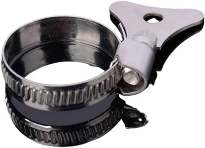 10-Pack 304 Stainless Steel Hose Clamps, 21-38mm (13/16"-1 1/2") Adjustable Thumb Screw Key-Type, for Plumbing, Automotive, Marine & Machinery Applications