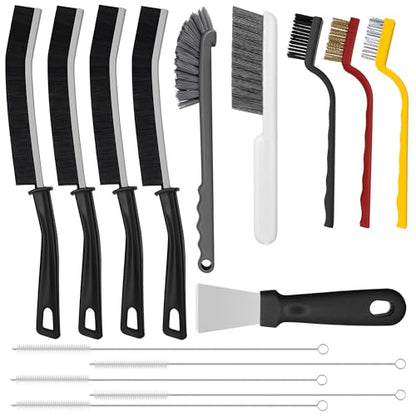 15pcs Crevice Cleaning Brush, Hard Bristle Brushes, Grout Cleaner Brush Household Cleaning Supplies, Gap Brush for Kitchen Bathroom Sink and Dead Corners