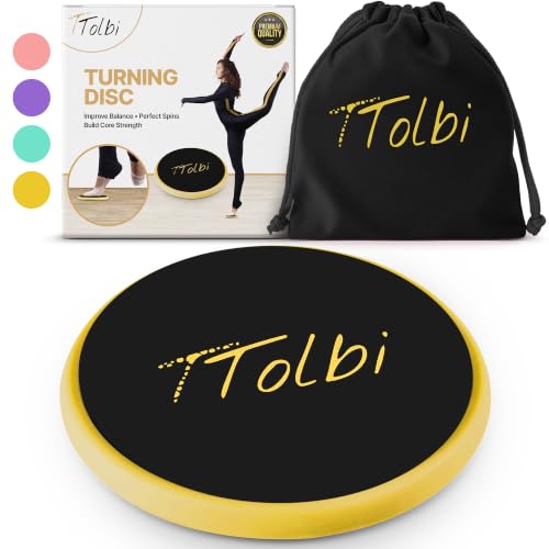Premium Turning Boards for Dancers, Turn Board for Ballet and Ice Skating | Improve Spins, Technique and Balance, Portable Spin Disc for Dance and Figure Skating, Spinner Disk Training Equipment Gifts - color: Disc Gold Limited Edition