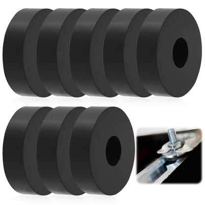 8 Pcs Rubber Anti Vibration Pads, 1.5 Inch OD 0.5 Inch ID 0.4 Inch Thick Rubber Washers and Spacers, Vibration Damping Pads for Washing Machine and Mechanical Equipment, Isolation Blocks