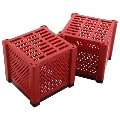 NUOBESTY 2pcs Aquarium Filter Storage Box Fish Tank Purifier Cube 4.52x4.52x4.32in Reusable Filter Media Organizer for Ponds Aquariums and Water Troughs