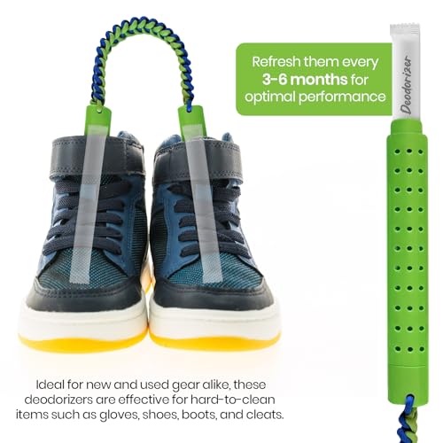 (4-Pack) Calvana Shoe Deodorizer, Refill Bags Compatible with GloveStix & StankStix, Odor Eliminator for Hockey & Lacrosse Gloves, Boxing & Soccer Gear, Gym Bags & Sports Equipment, Up to 6 Months