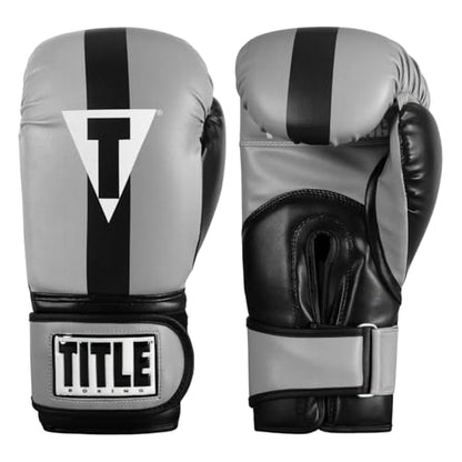 Title Boxing World Bag Boxing Gloves - color: Black/Grey, size: 14 oz