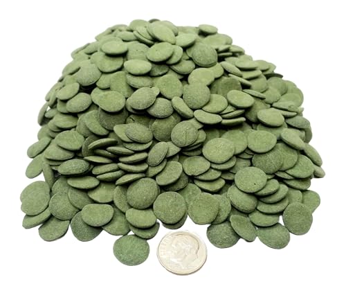 12mm - 1/2" Spirulina, Algae, & Veggie Sinking Wafers for All Bottom Feeding Fish, Plecos, Catfish, Shrimp, Snails, Crabs. All Tropical Fish.…1/4-lb Foil Pouch Bag