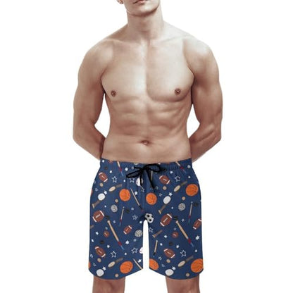 Mens Trunks Breathable Quick Dry Mesh Lining Holiday Party Beach Board Shorts - color: Style, size: XX-Large