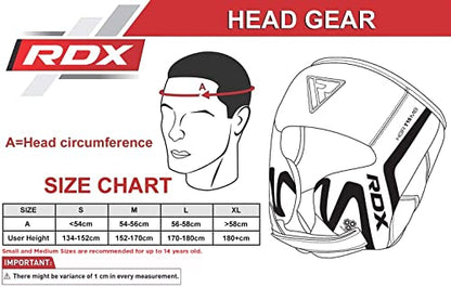 RDX Boxing Headgear Sparring Grappling, Maya Hide Leather, Head Gear for MMA Muay Thai Kickboxing Training, Multi Layered Padding, Taekwondo Martial Arts BJJ Wrestling Karate, Black - size: Small