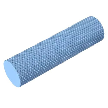 12 Inch EVA Soft Dot Foam Roller for Muscle Therapy, Yoga and Balance Exercises, High-Density Massage Roller, Foam Roller for Back, Legs for Home, Gym and Travel (Blue#M) - color: Blue#m