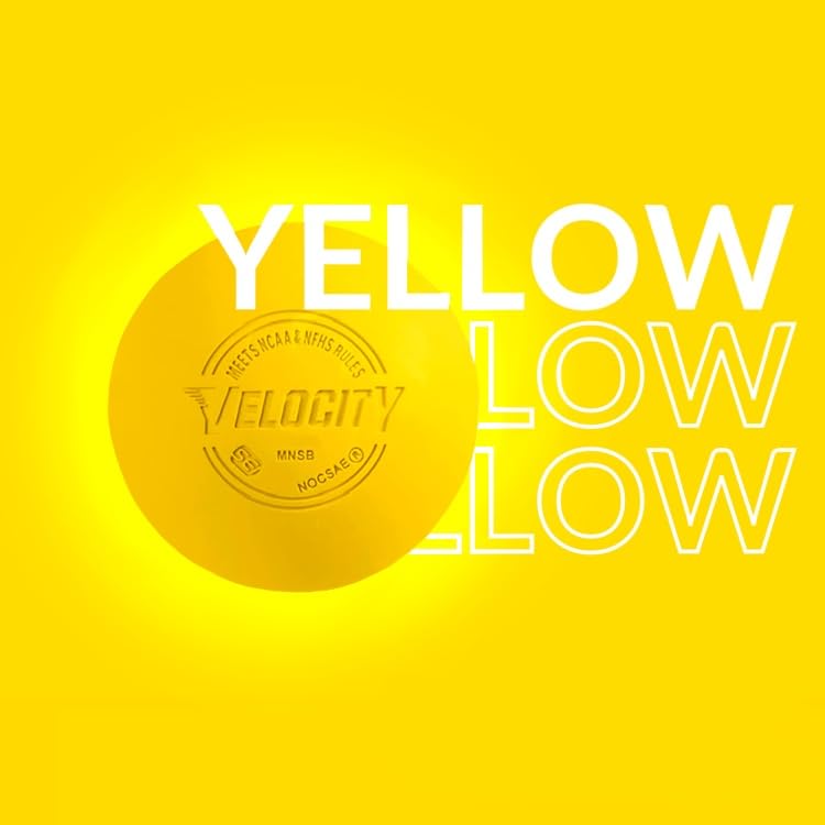 Velocity Lacrosse Balls - 1, 2, 3, 6, 12, 18, 24, 36, 60 and 120 Packs - for Practice, Official NFHS and College Approved Size - color: Yellow, size: 120 Balls, style: Practice Ball