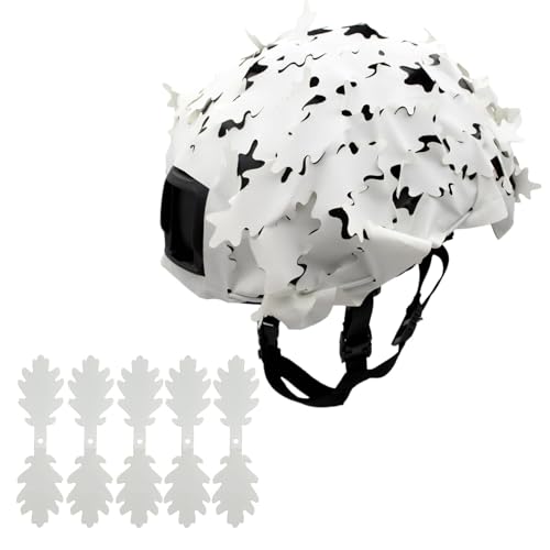 Tactical Helmet Cover Breathable Mesh Camo Camouflage Helmet Cover Great for Tactical Military Gear Combat Fast Helmet - color: WH