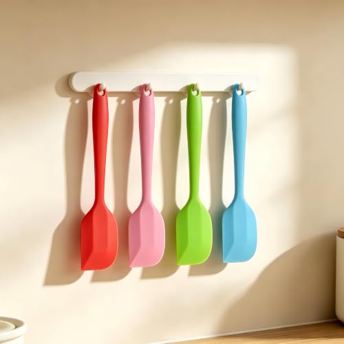 Silicone Spatula, 11 inch Large Rubber Spatulas Heat Resistant Non-Stick Flexible Kitchen Spatulas with Stainless Steel Core Scraper for Cooking, Baking, Mixing Tool (4-Piece)