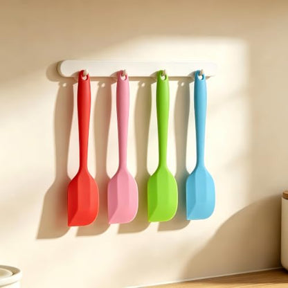 Silicone Spatula, 11 inch Large Rubber Spatulas Heat Resistant Non-Stick Flexible Kitchen Spatulas with Stainless Steel Core Scraper for Cooking, Baking, Mixing Tool (4-Piece)