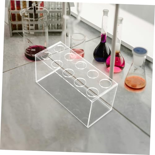 Ipetboom Acrylic Test Tube Rack Slot Inverted Storage Holder for Vials Laboratory Organizer for Space Saving and Secure Placement