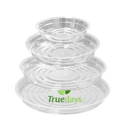 20 Pack Plant Saucers (6 inch / 8inch / 10inch / 12inch) Clear Plant Saucers Flower Pot Tray Excellent for Indoor & Outdoor Plants - style: Multi-Size (6''+8''+10''+12'')