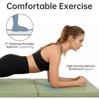 Foldable Yoga Mat - color: Green